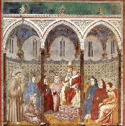 GIOTTO di Bondone St Francis Preaching before Honorius III painting